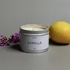 Ručne vyrábaná sójová sviečka v plechovke | Veľkosť: M | Vanilka