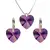 Swarovski set v tvare srdca