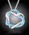 Prepletené srdcia s aquamarínovo modrými kryštálmi Swarovski Elements
