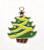 Kovový prívesok Vianočný stromček 1 ks 37,5 x 29 mm - žltý