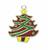 Kovový prívesok Vianočný stromček 1 ks 37,5 x 29 mm - hnedý