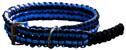 Paracord obojok 30 cm čierno-modrý