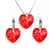 Swarovski set v tvare srdca