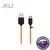 Farebný ARLI USB / MICRO USB kábel (oranžová farba kábla)