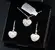 Strieborná súprava Swarovski Crystallized Elements – Srdce