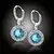 Náušnice Brillance Isabella - Aquamarine Blue