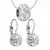Sada náušníc s prívseku s kraštálmi Swarovski Elements v oválnom tvare