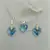 3-dielna Postriebrená srdiečková súprava Swarovski Crystallized Elements