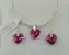 3-dielna Postriebrená srdiečková súprava od Swarovski Crystallized Elements