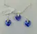 3-dielna Postriebrená srdiečková súprava od Swarovski Crystallized Elements