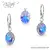 Strieborná súprava s kryštálmi Swarovski® Oval