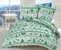 Bavlnené posteľné obliečky s vianočným vzorom (zelená)