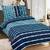 Bavlnené posteľné obliečky na jednolôžko FIBRA BLUE