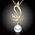 Pozlátený perlový náhrdelník Pearl Dolphin - White Pearl