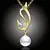 Pozlátený perlový náhrdelník Pearl Dolphin - White Pearl