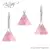 Strieborná súprava s kryštálmi Swarovski® Triangle Light Rose