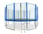 Trampolína Aga SPORT PRO s ochrannou sieťou + rebrík + vrecko na obuv (500 cm / Blue)