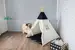 Teepee - Detský indánsky stan s vankúšikmi a podložkou - čierna