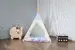 Teepee - Detský indánsky stan s vankúšikmi a podložkou - modrá