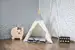 Teepee - Detský indánsky stan s vankúšikmi a podložkou - sivá