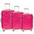 Sada 3 cestovných škrupinových kufrov HC6881 (pink)