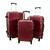 Sada 3 cestovných škrupinových kufrov HC760 (burgundy)