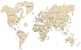 Drevená mapa sveta XL (koralová)