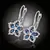 Náušnice Brillance Flower Queen Royal Blue