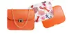 2-dizajnová Dámska crossbody kabelka s 2 vymeniteľnými klopami
