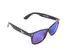 Čierne okuliare Kašmir Wayfarer W04 - sklá modro-zelené zrkadlové