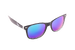 Čierno - biele okuliare Kašmir Wayfarer W27 - sklá modré zrkadlové