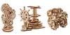3-dielny SET Mechanických modelov Ugears: 1 x Steampunk Clock + 1 x Wheel Organizer + 1 x Flexi Cubus