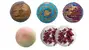 6 x 140 g Šumivá bomba do kúpeľa Bloombee (Mermaid pearl/crazy grape/galaxy/Crazy grape/rose gold)