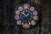 Ručne maľované hodiny s ľudovým vzorom "Bošáca"