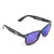 Čierne okuliare Kašmir Wayfarer W04 - modro-zelené zrkadlové sklá