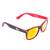 Čierno-červené okuliare Kašmir Wayfarer W26 - červené zrkadlové sklá