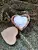 10 g Ručne vyrobené srdcové mydlo s nápisom 10351 "I love you" (biela)