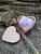 10 g Ručne vyrobené srdcové mydlo s nápisom 10351 "I love you" (fialová)