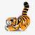 Farebné 3D puzzle z ekologicky hrubého kartónu "Tiger"