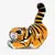 Farebné 3D puzzle z ekologicky hrubého kartónu "Tiger"