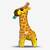 Farebné 3D puzzle z ekologicky hrubého kartónu "Žirafa"