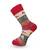 Vianočné veselé ponožky Folkies "Červený nórsky vzor"