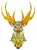 Drevený obraz na vymaľovanie "Golden deer"