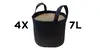 4 x 7 l Textilný kvetináč TEX BAGS