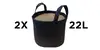 2 x 22 l Textilný kvetináč TEX BAGS