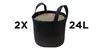 2 x 24 l Textilný kvetináč TEX BAGS