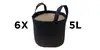 6 x 5 l Textilný kvetináč TEX BAGS